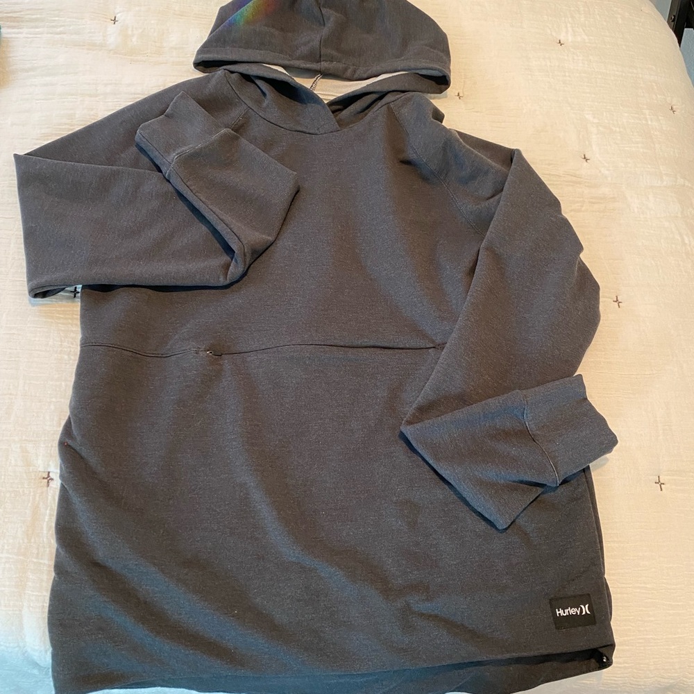 Medium unisex Hurley Nike Dri-Fit Offshore Grey Pullover Hoodie